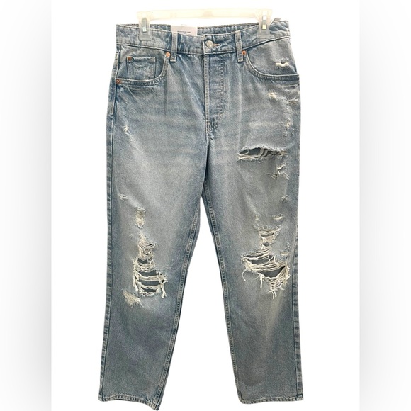 H&M Denim - H&M & Denim 90’s Boyfriend Hi Rise Loose Fit Torn Denim Size 4